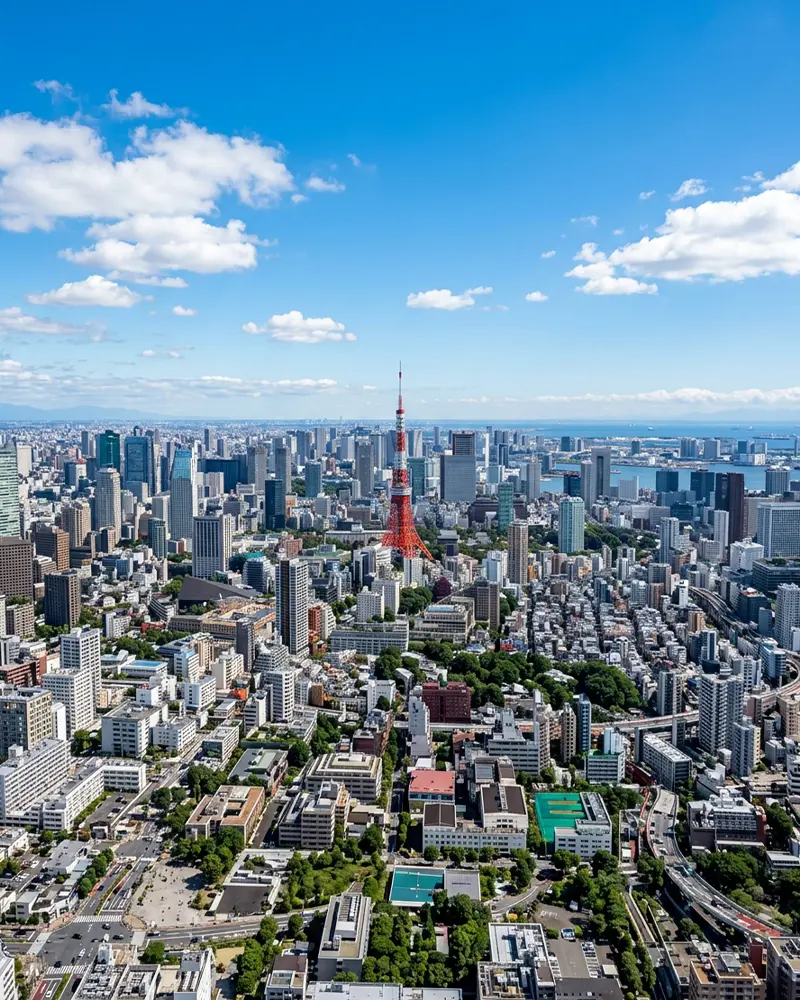 Tokyo prime real estate skyline